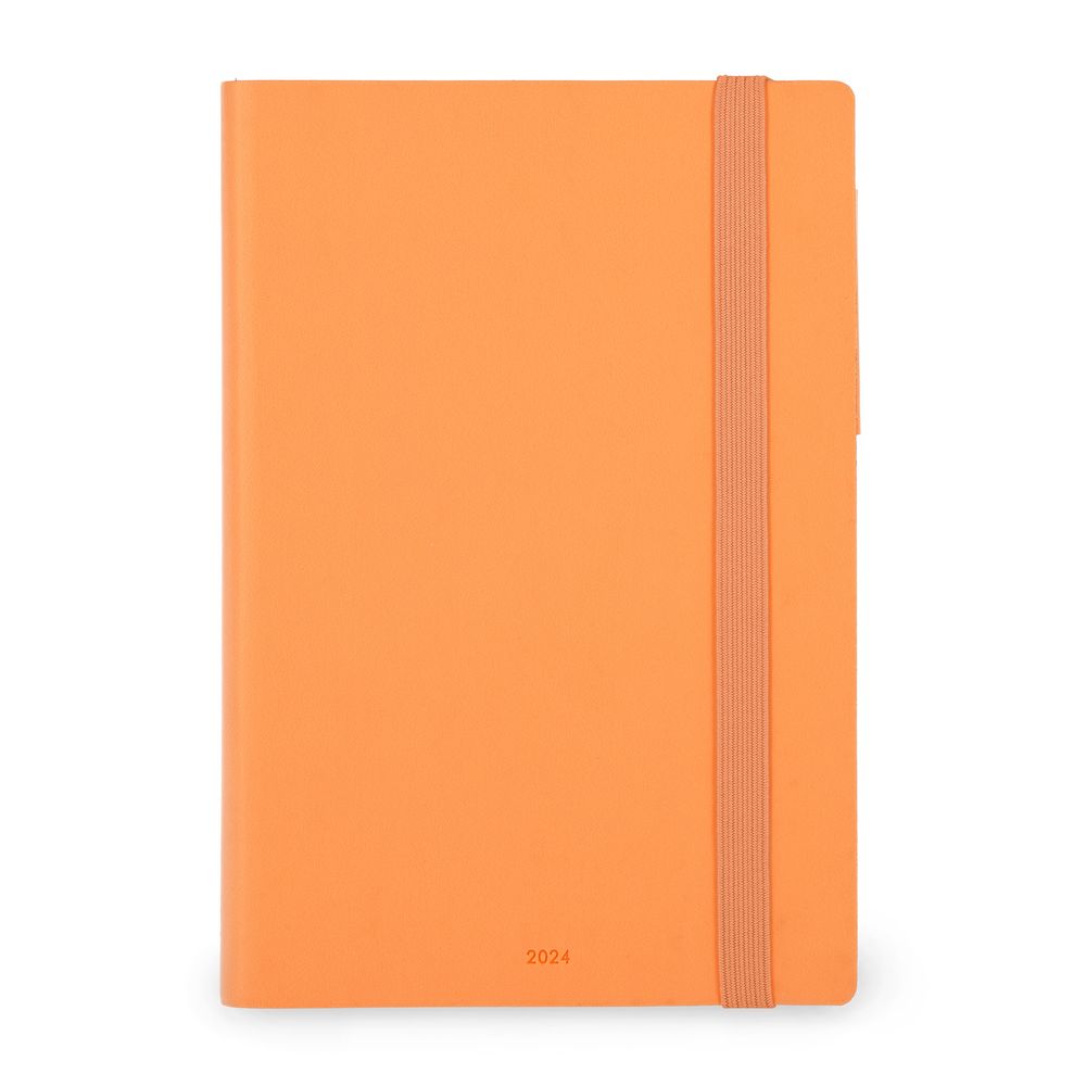 Legami 12-Month Diary - 2024 - Medium Weekly Diary with Notebook -Orange
