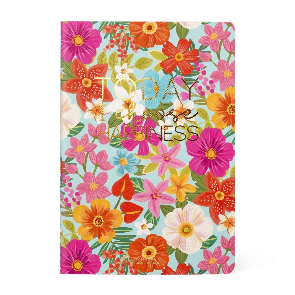 Legami Notebook - Quaderno - Medium (A5) - Plain - Flowers
