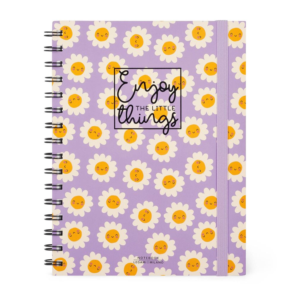 Legami Large Spiral A5 Notebook - Daisy