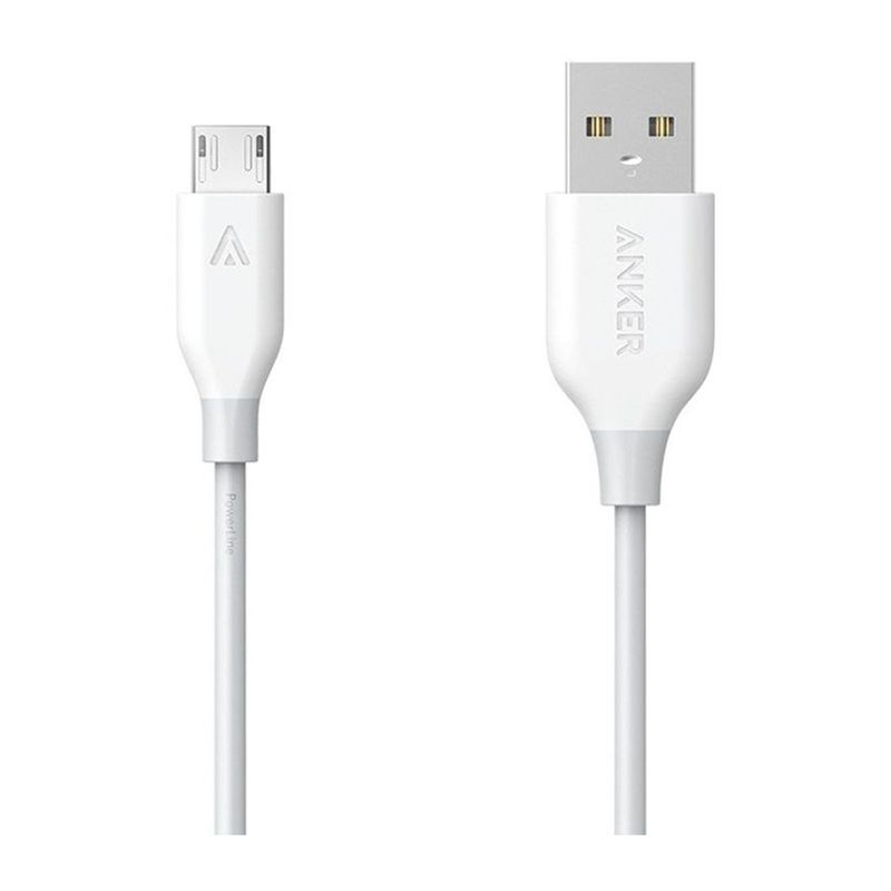 Anker Powerline USB to Micro USB-B 0.9M Cable White USB Cable 3.2 Gen 1 (3.1 Gen 1) Micro-USB A
