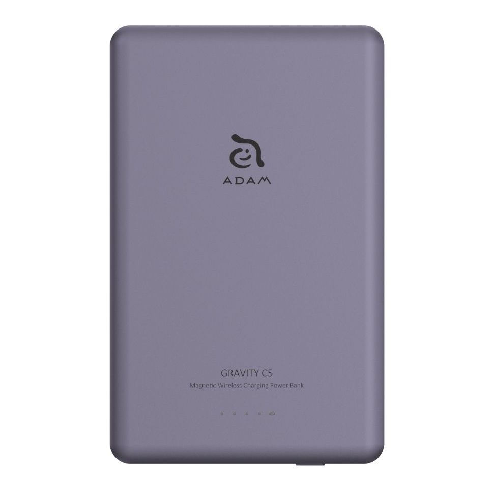 Adam Elements Gravity C5 5000mAh Magnetic Wireless Charging Power Bank - Purple
