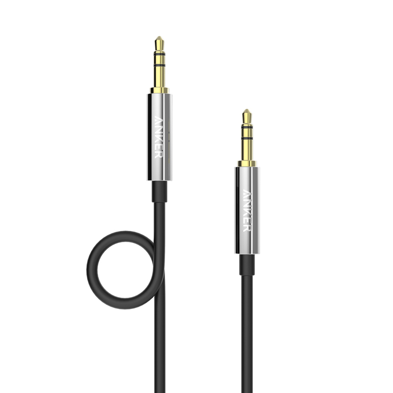 Anker 3.5mm Male To Male Black Audio Cable 4Ft