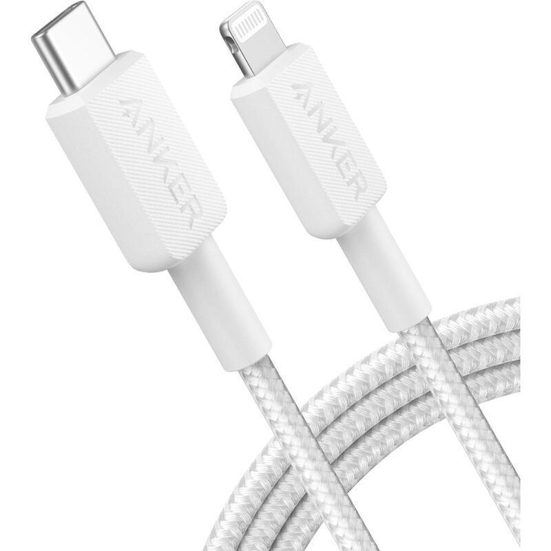 Anker 322 USB-C to Lightning Cable (Braided) 6ft - White