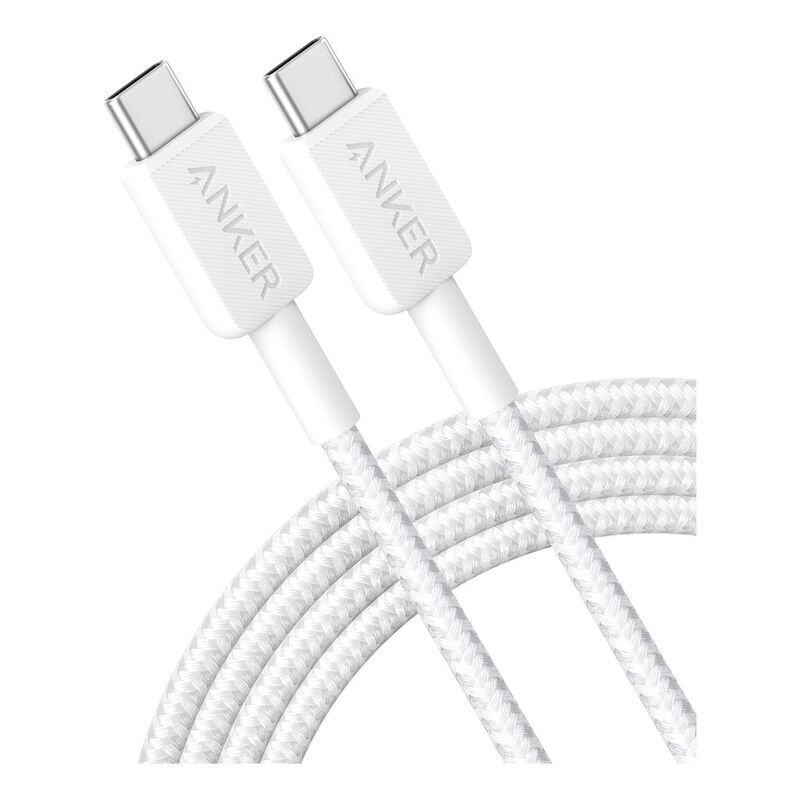 Anker 322 USB-C to USB-C Cable (Braided) 6ft - White