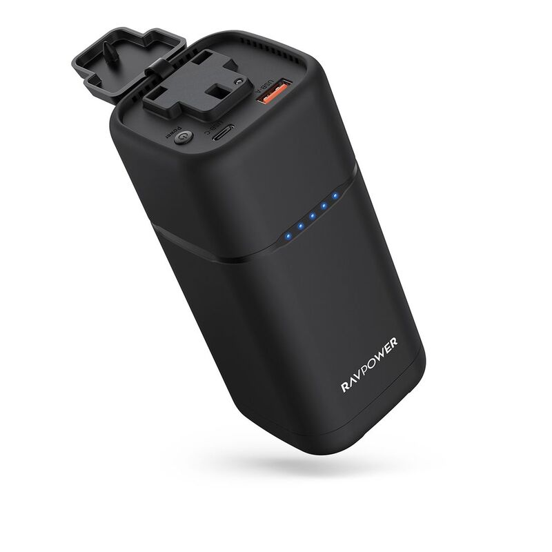 RAVPower 100W 3- Port Car Charger - Grey
