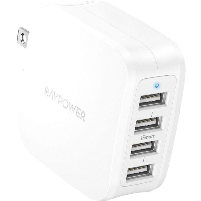 Ravpower RP-PC026 40W 4-Port Wall Charger - White